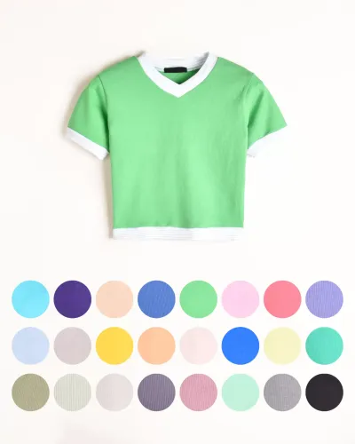 کراپ یقه راه راه OppsiZ 00276
